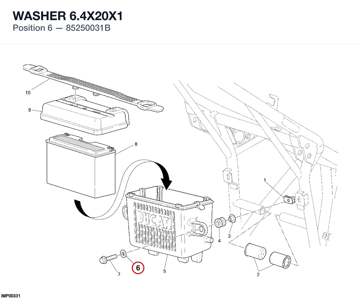 WASHER 6.4X20X1
