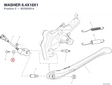 WASHER 6.4X18X1 85250091A diagram position