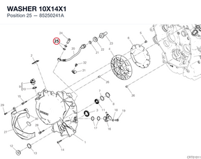WASHER 10X14X1 85250241A diagram position