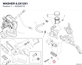 WASHER 6.2X12X1 85250271A diagram position