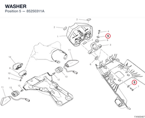 WASHER 85250311A diagram position