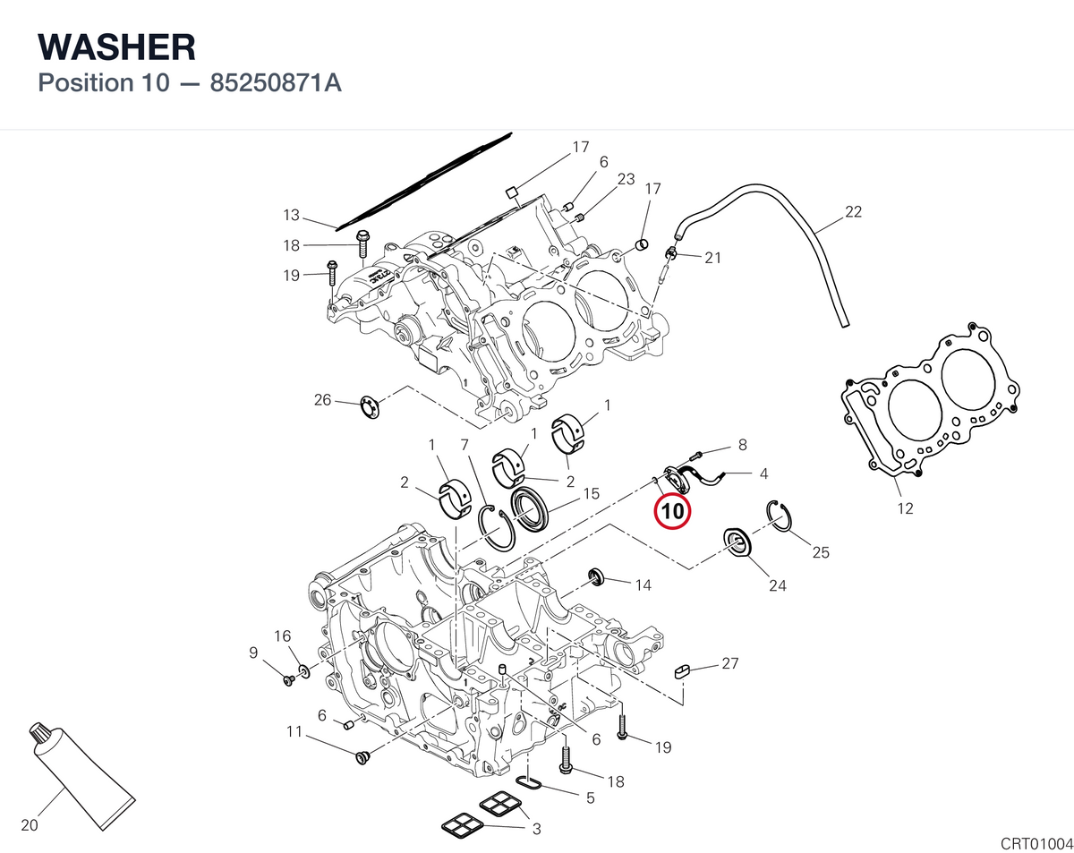 WASHER 85250871A diagram position
