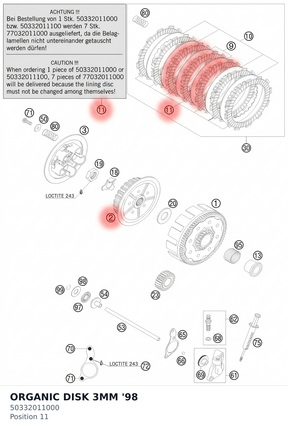 Diagram preview: ORGANIC DISK 3MM      '98 (50332011000)