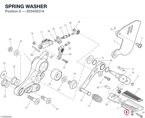 SPRING WASHER 85340031A diagram position