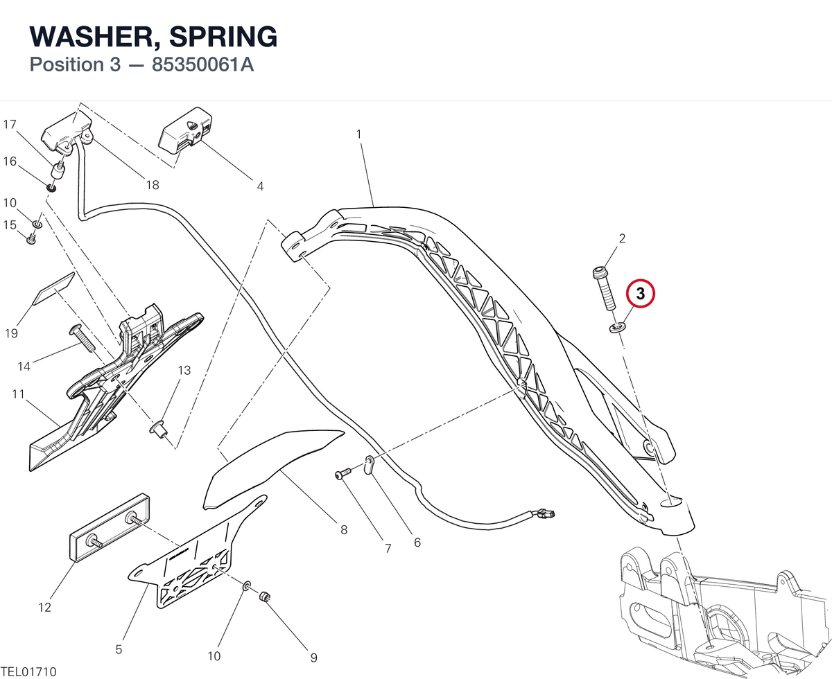 WASHER, SPRING 85350061A diagram position