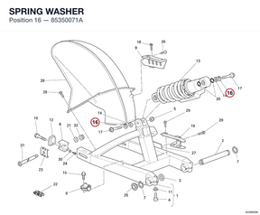 SPRING WASHER 85350071A diagram position