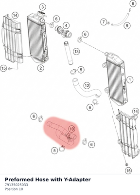 Diagram preview: Preformed Hose with Y-Adapter (79135025033)