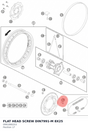 Diagram preview: FLAT HEAD SCREW DIN7991-M 8X25 (0991080253)