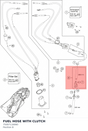 Diagram preview: FUEL HOSE WITH CLUTCH (75007116060)