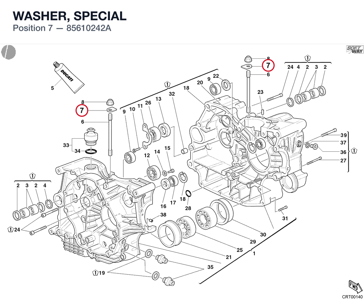 WASHER, SPECIAL 85610242A diagram position