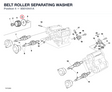 BELT ROLLER SEPARATING WASHER