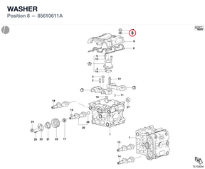 WASHER 85610611A diagram position