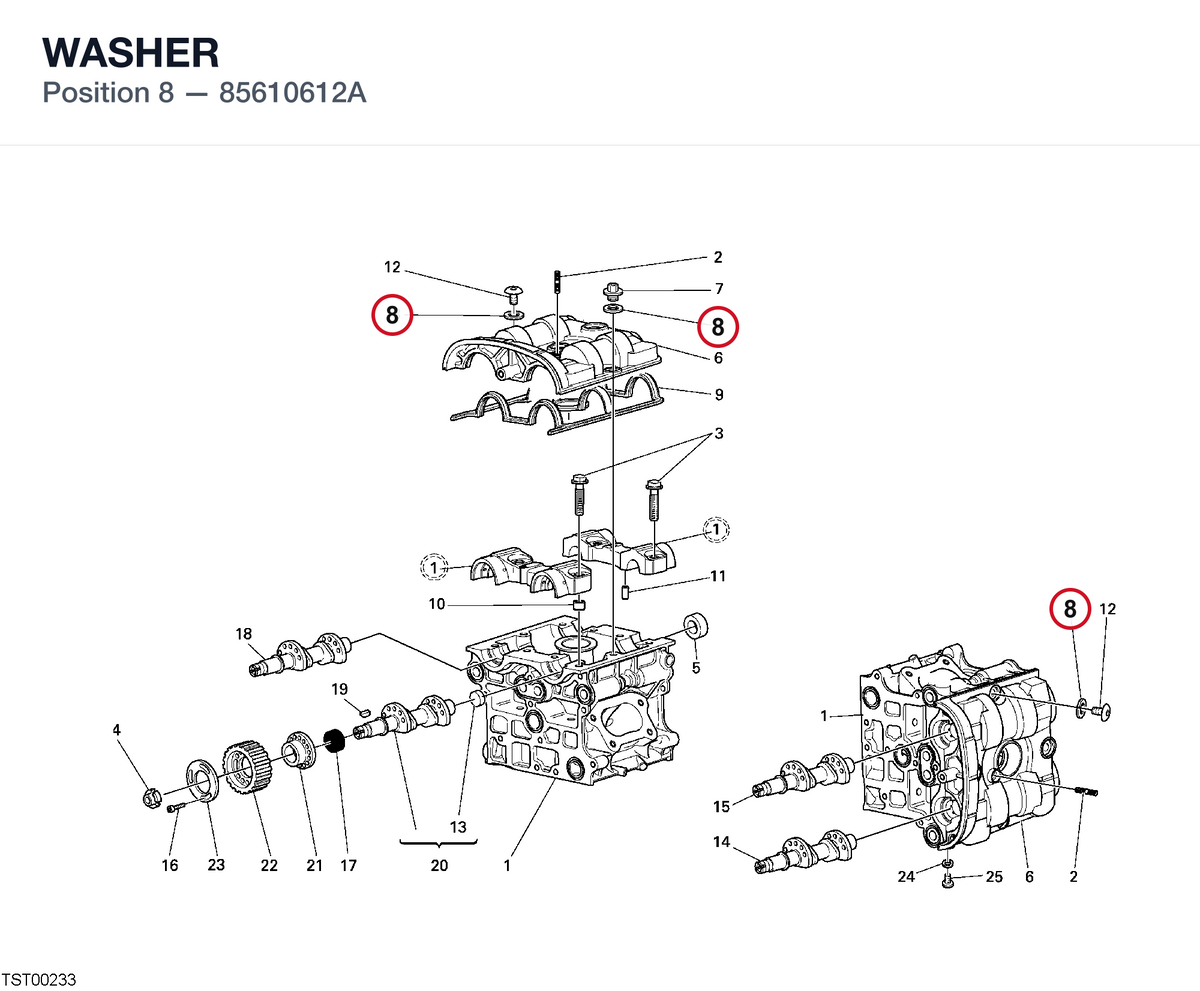 WASHER 85610612A diagram position