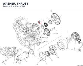 WASHER, THRUST 85610751A diagram position