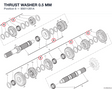 THRUST WASHER 0.5 MM 85611261A diagram position