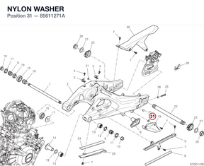 NYLON WASHER 85611271A diagram position