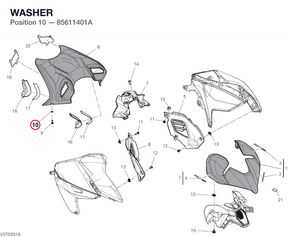 WASHER 85611401A diagram position