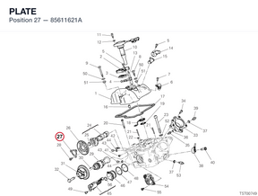 PLATE 85611621A diagram position