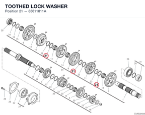 TOOTHED LOCK WASHER 85611811A diagram position
