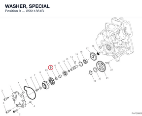WASHER, SPECIAL 85611861B diagram position