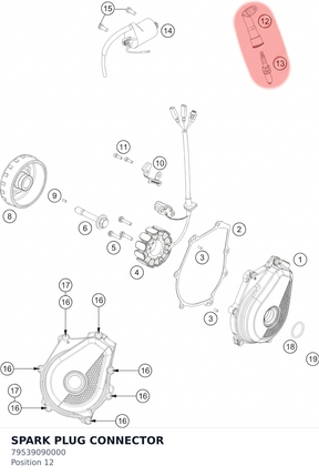 Diagram preview: SPARK PLUG CONNECTOR (79539090000)
