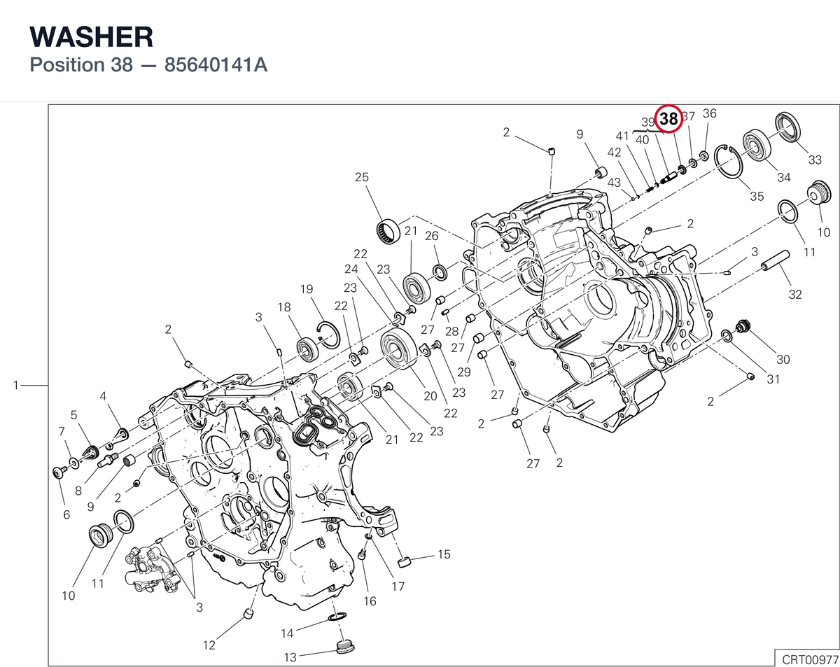 WASHER 85640141A diagram position