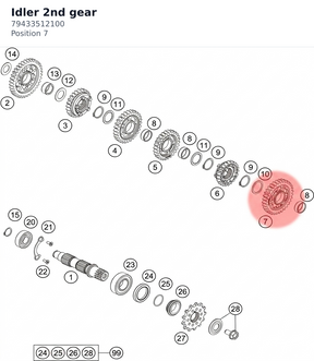 Diagram preview: Idler 2nd gear (79433512100)