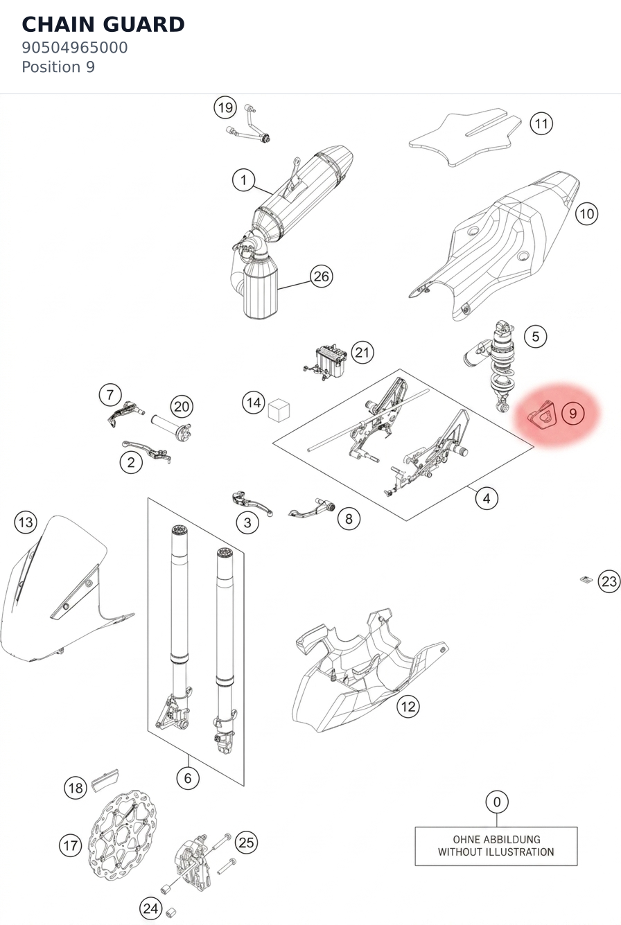 Diagram preview: CHAIN GUARD (90504965000)