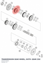 Diagram preview: TRANSMISSION GEAR WHEEL, SIXTH -GEAR COU (93033016000)