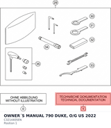 Diagram preview: OWNER´S MANUAL 790 DUKE, O/G US 2022 (C3214405EN)