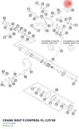 Diagram preview: CRANK BOLT F.CONTROL FL.125'98 (50337019000)