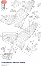 Diagram preview: Position ring, fuel tank fairing (A56007025020)