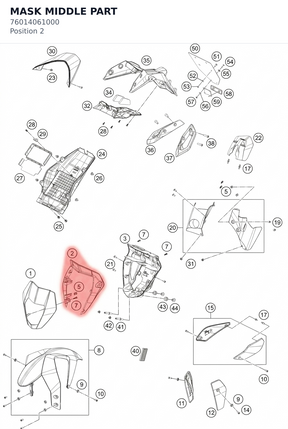 Diagram preview: MASK MIDDLE PART (76014061000)
