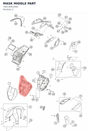 Diagram preview: MASK MIDDLE PART (76014061000)