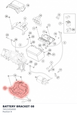 Diagram preview: BATTERY BRACKET             08 (76511054000)