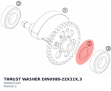 Diagram preview: THRUST WASHER DIN0988-22X32X,3 (0988223203)