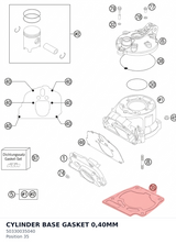 Diagram preview: CYLINDER BASE GASKET 0,40MM (50330035040)