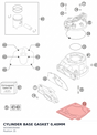 Diagram preview: CYLINDER BASE GASKET 0,40MM (50330035040)