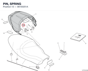 PIN, SPRING 86150251A diagram position