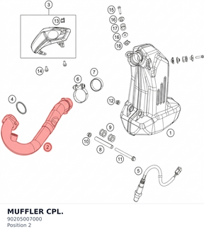 Diagram preview: MUFFLER CPL. (90205007000)