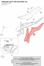 Diagram preview: SPOILER LEFT 450 FACTORY    16 (7900805003328A)