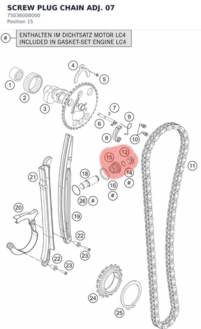 Diagram preview: SCREW PLUG CHAIN ADJ.       07 (75036008000)