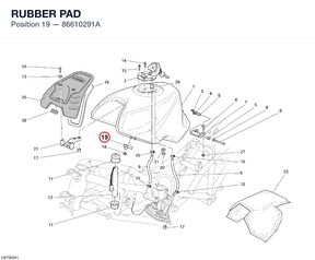 RUBBER PAD 86610291A diagram position