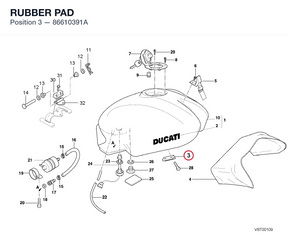RUBBER PAD 86610391A diagram position