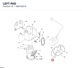 LEFT PAD 86610501A diagram position