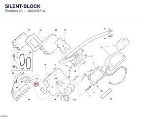 SILENT-BLOCK 86610571A diagram position