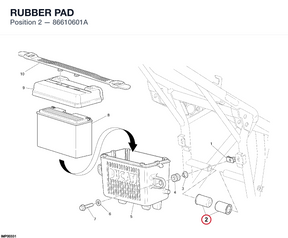 RUBBER PAD 86610601A diagram position