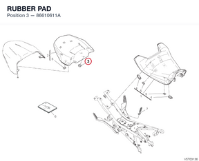 RUBBER PAD 86610611A diagram position