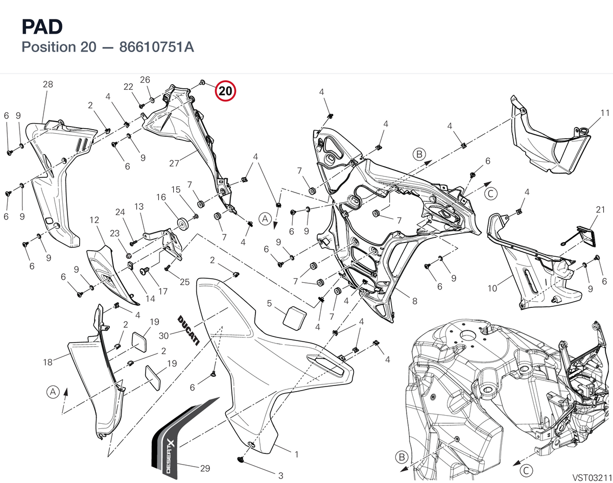 PAD 86610751A diagram position