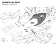 RUBBER PAD REAR 86611071A diagram position